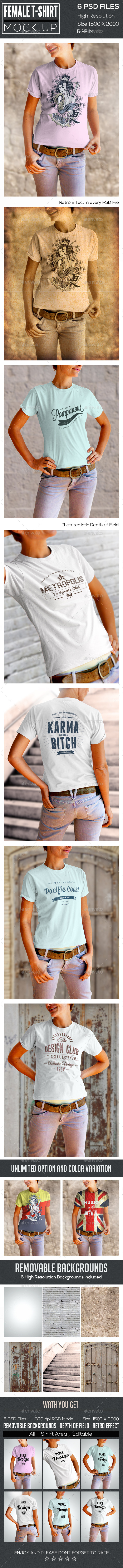 Female T-Shirt Mock Up - T-shirts Apparel