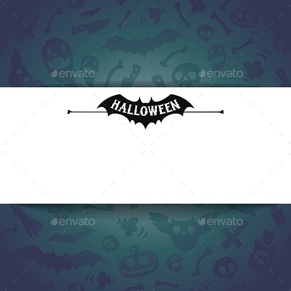 White Paper Sheet on Dark Halloween Background - Halloween Seasons/Holidays
