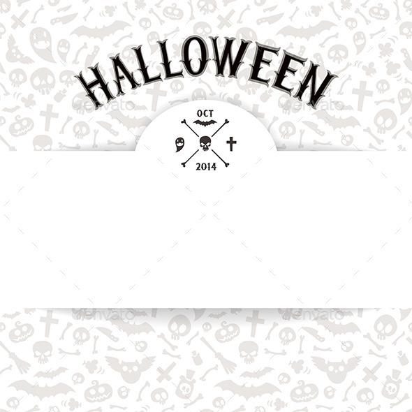 White Paper Sheet on Light Halloween Background - Halloween Seasons/Holidays