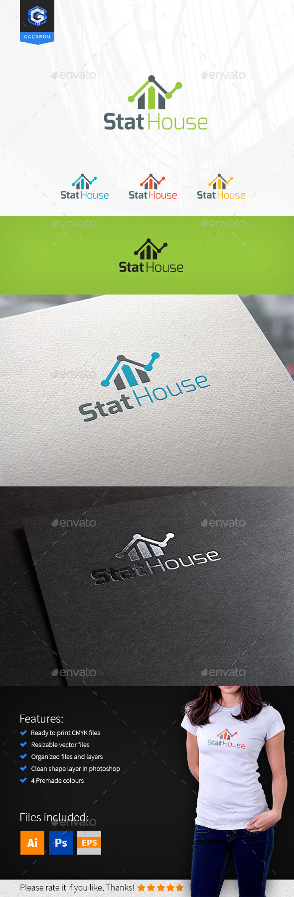 Stat House - Symbols Logo Templates