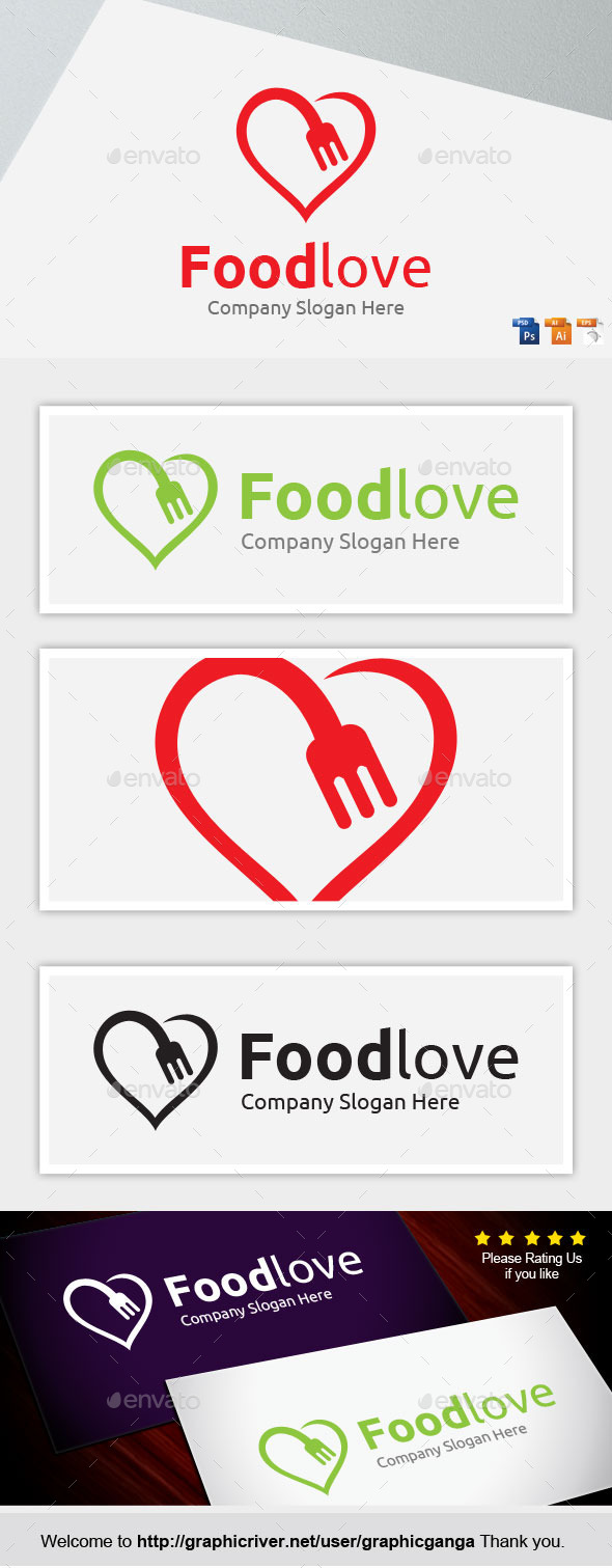 Love Food - Food Logo Templates