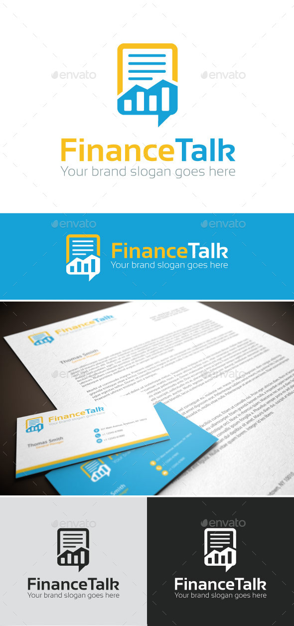 FinanceTalk Logo Template - Symbols Logo Templates