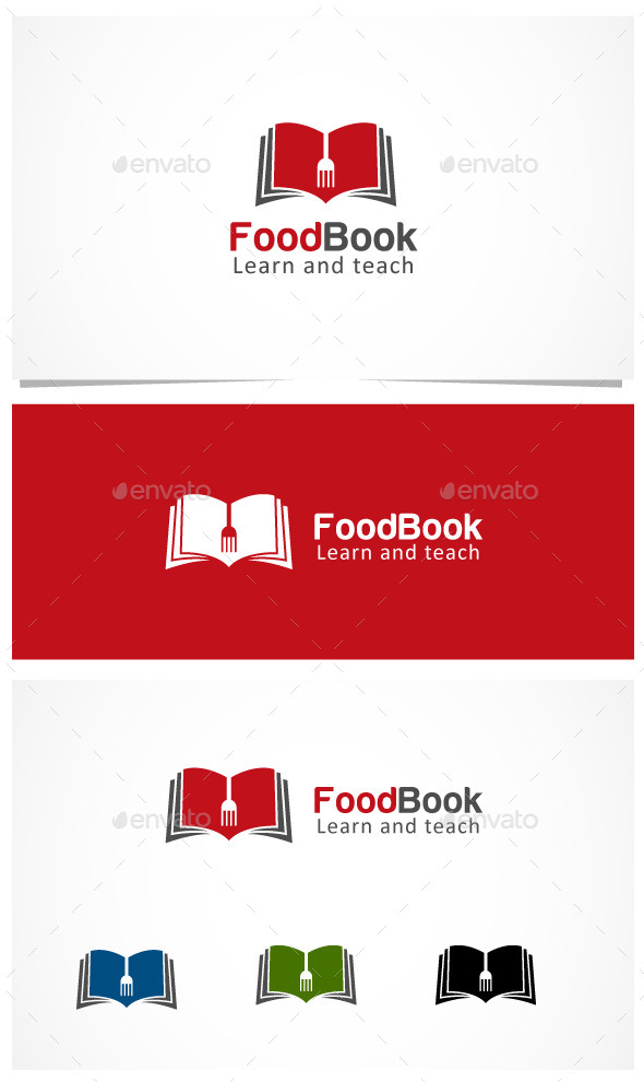 Food Book - Symbols Logo Templates