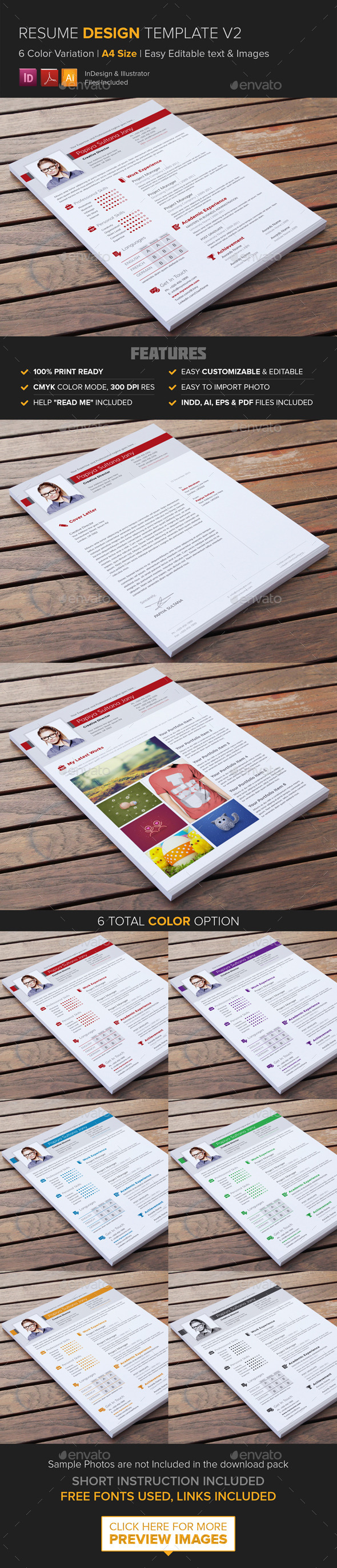 Resume & Cover Letter Template v2 - Resumes Stationery