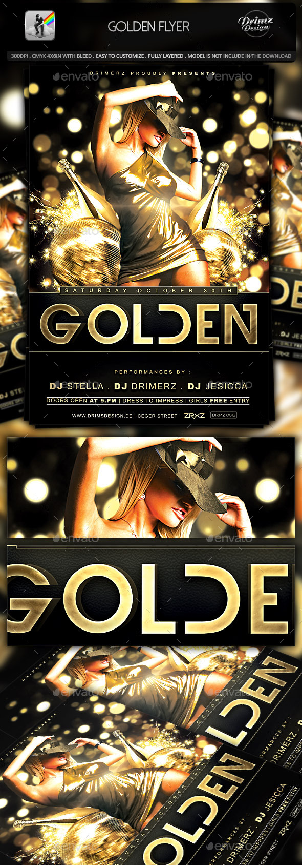 Golden Flyer - Events Flyers