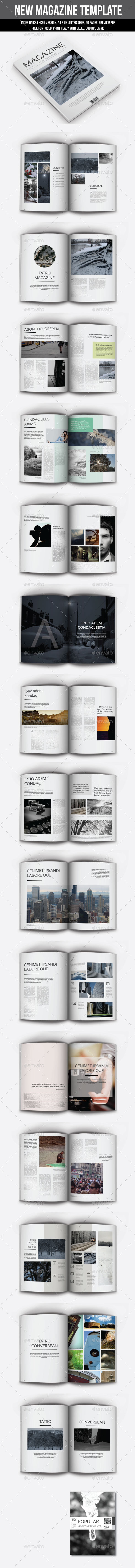 New Magazine Template - Magazines Print Templates