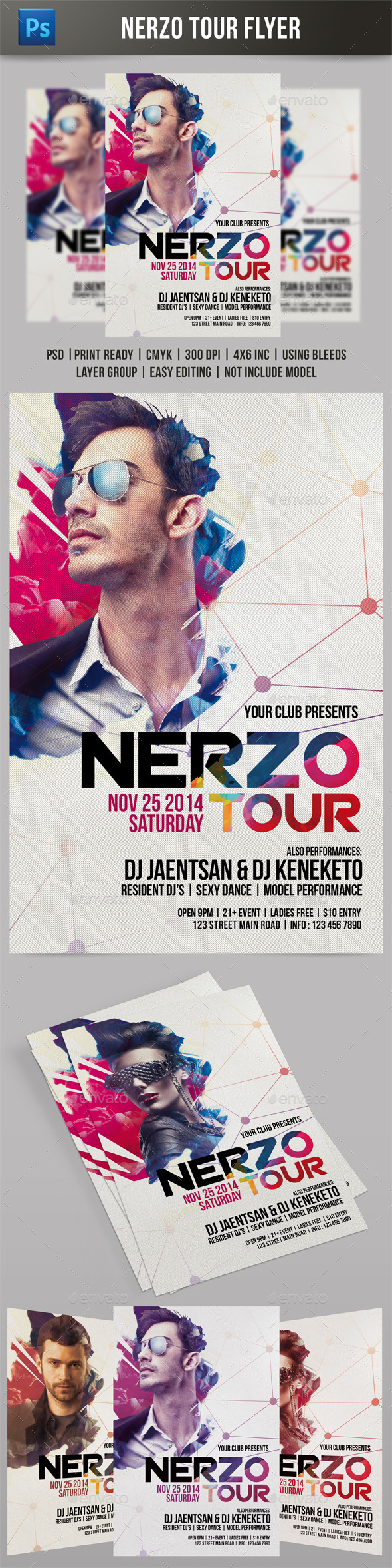 Nerzo Tour Flyer - Events Flyers