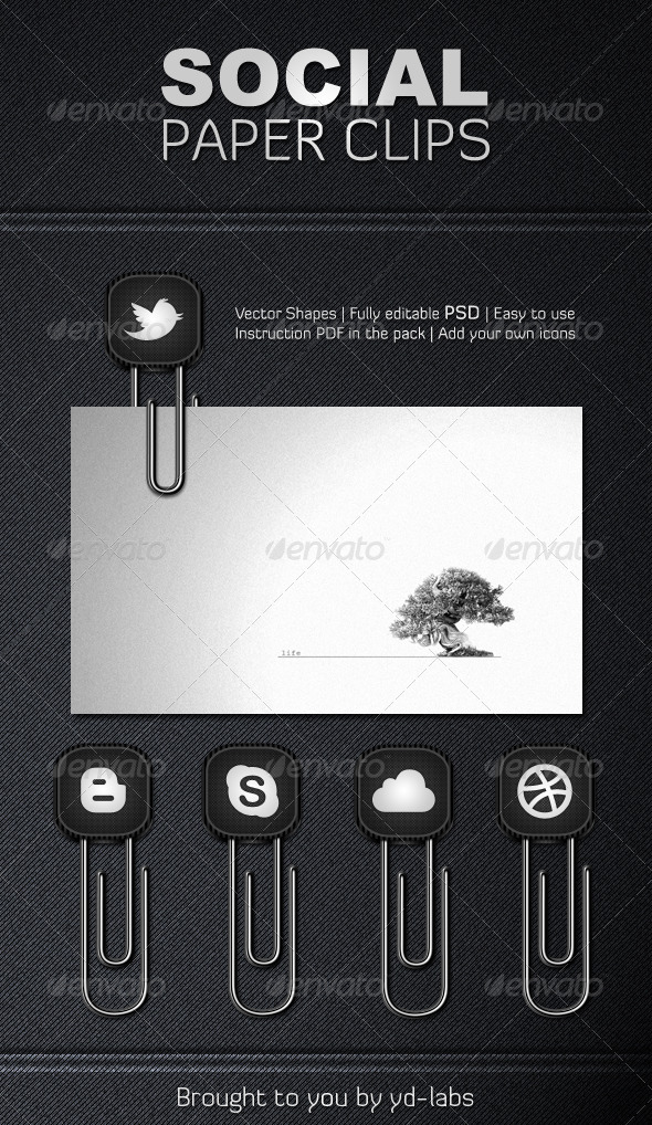 Social Paper Clips - Miscellaneous Web Elements