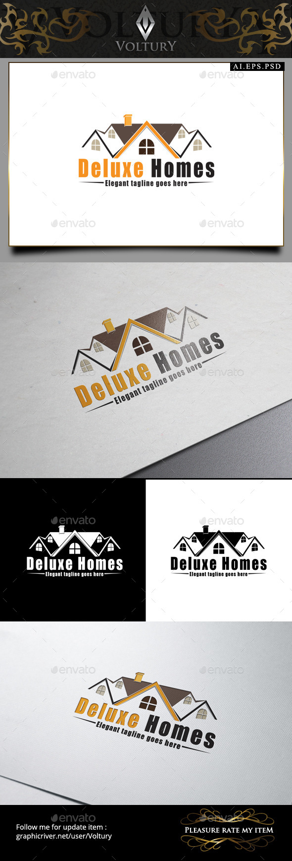 Deluxe Homes Logo - Buildings Logo Templates
