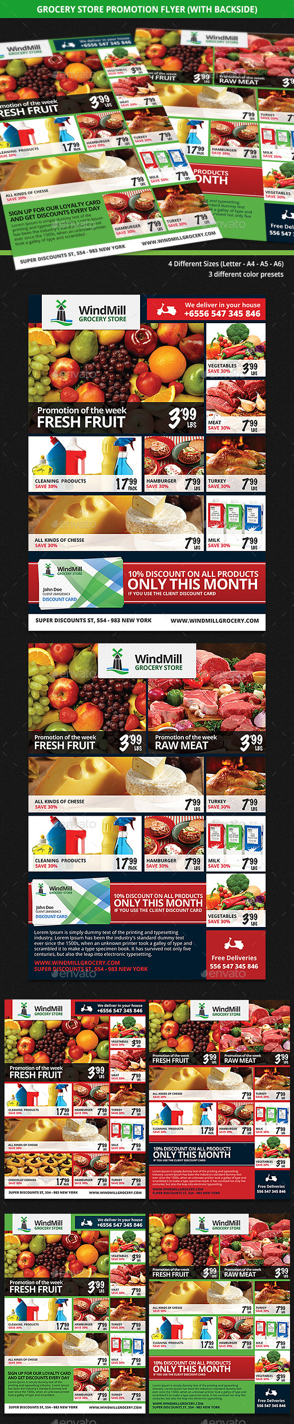 Grocery Store Promotions Flyer - Commerce Flyers