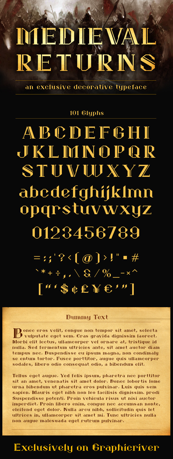 Medieval Returns - Decorative Fonts