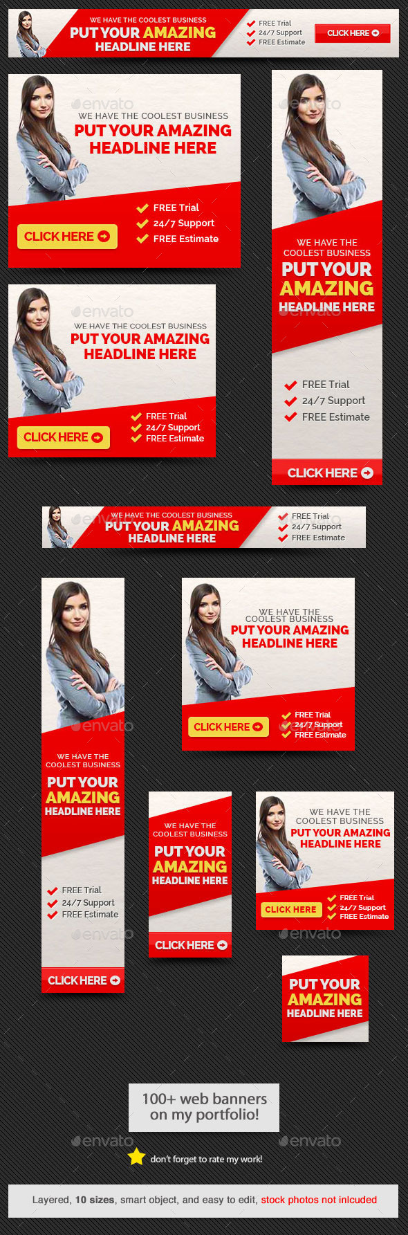 Amazing Web Banner - Banners & Ads Web Elements