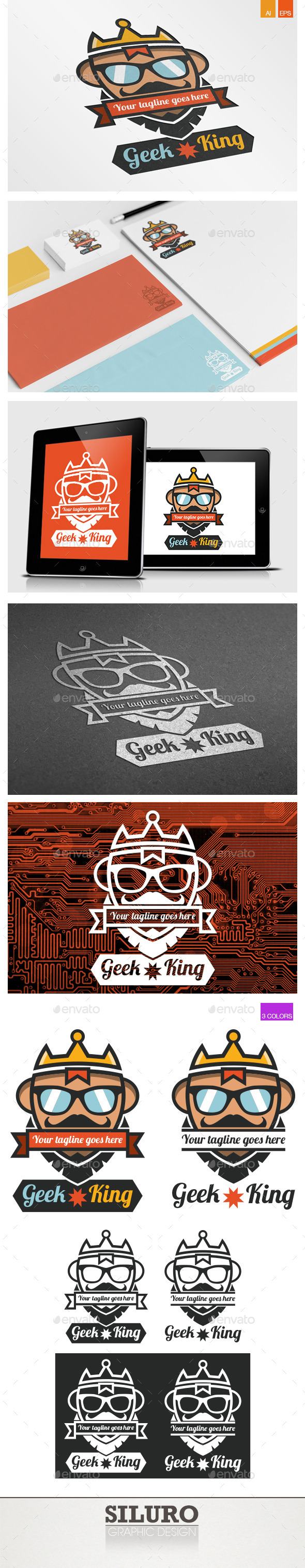Geek King Logo - Humans Logo Templates