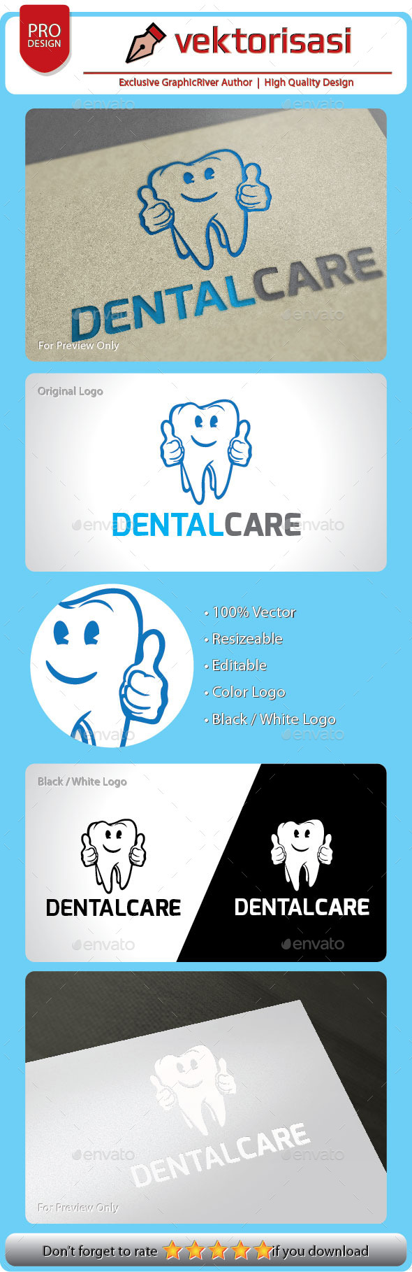 Dental Care Logo - Objects Logo Templates
