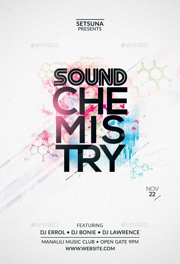 Sound Chemistry Flyer, Print Templates GraphicRiver