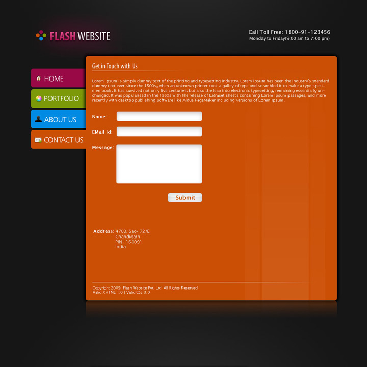 Flash web templates collections