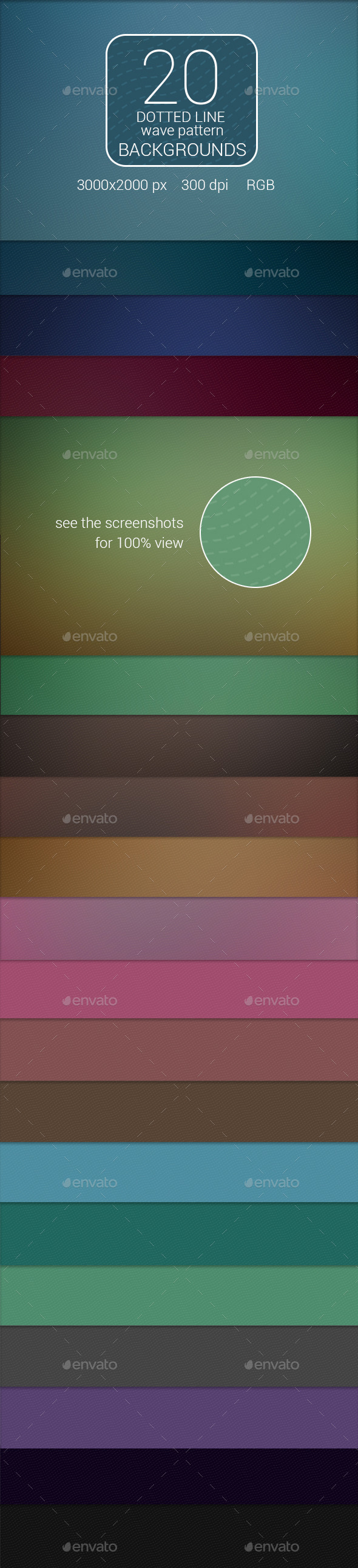 20 Dotted Line Wave Pattern Backgrounds - Backgrounds Graphics