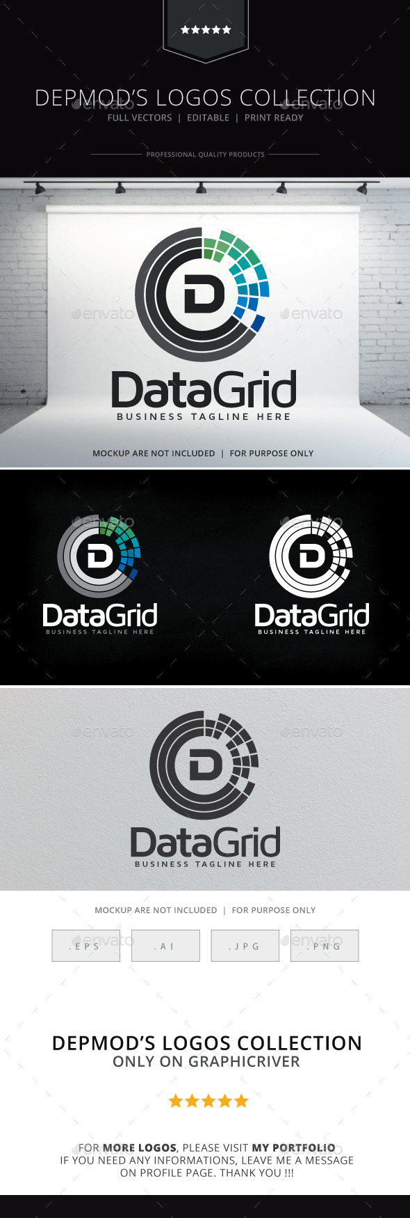 Data Grid Logo - Letters Logo Templates