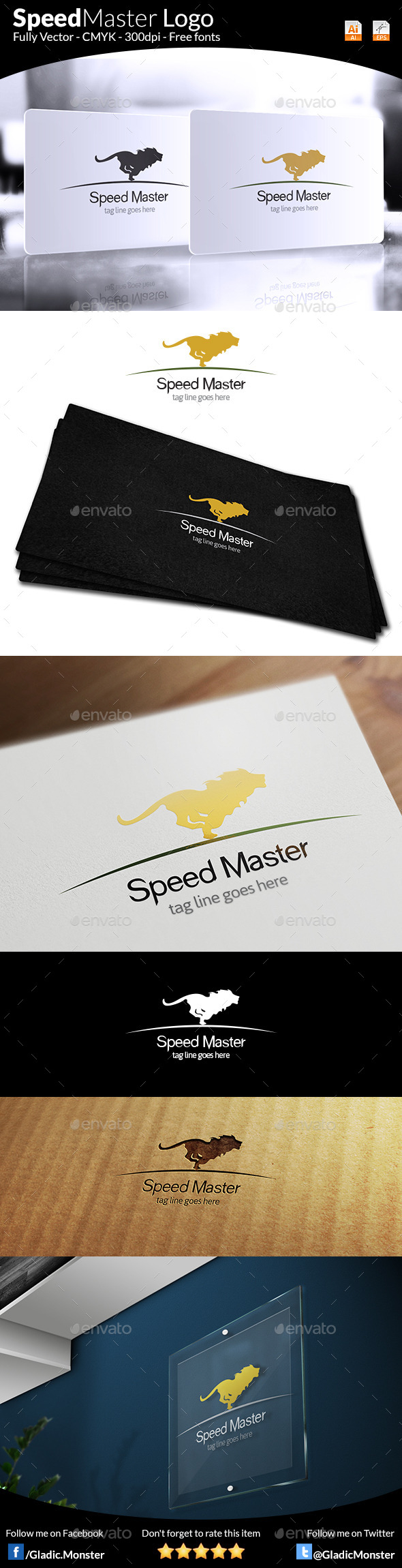 Speed Master Logo - Animals Logo Templates