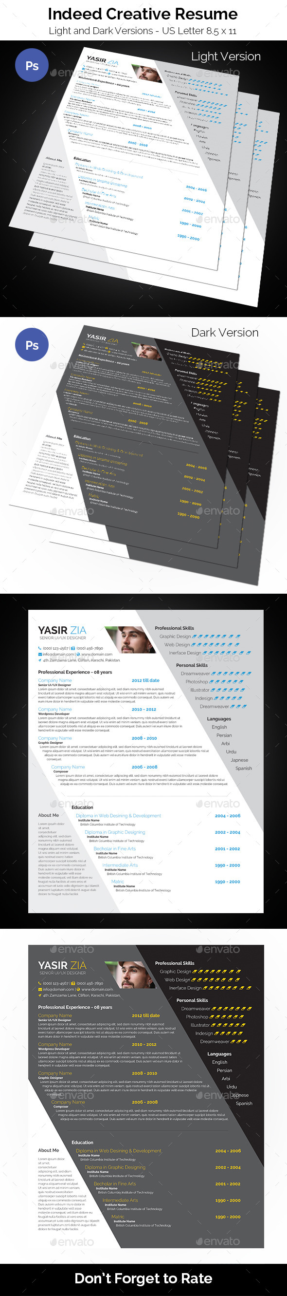 Indeed Creative Resume - Resumes Stationery