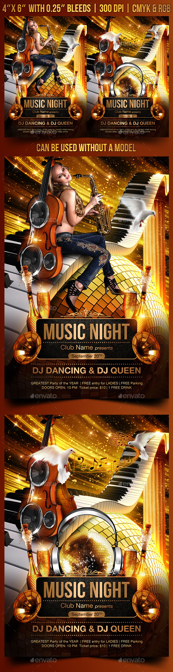 Music Night Flyer Template - Clubs & Parties Events