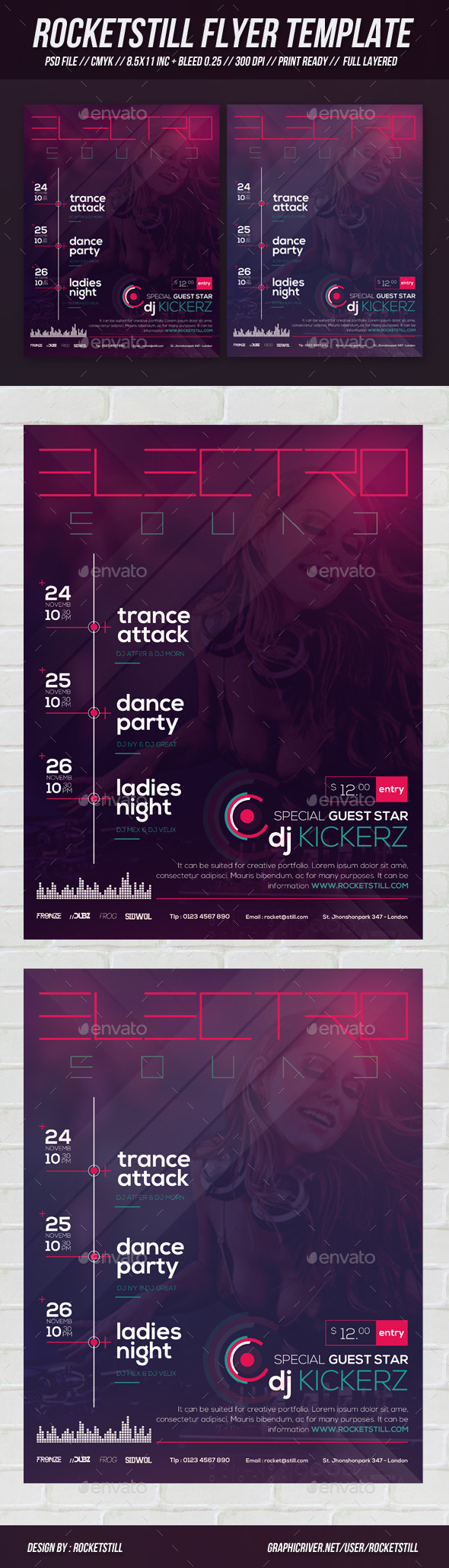 Electro Kickerz Flyer - Clubs & Parties Events