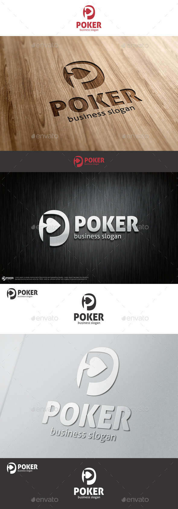 Poker Logo P Letter