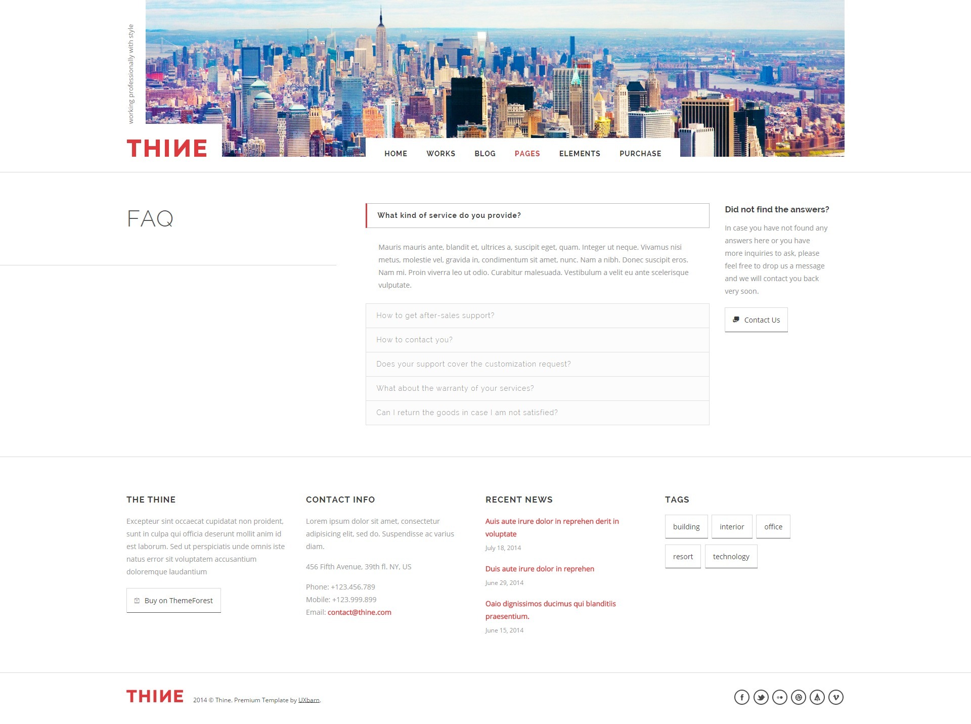 thine responsive modern wordpress theme by uxbarn themeforest