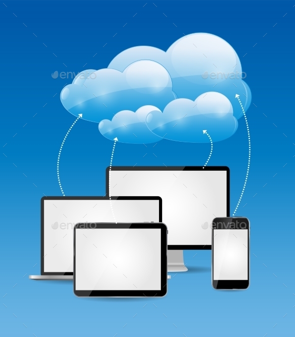 Cloud Computing Business Concept Vector - Computers Technology