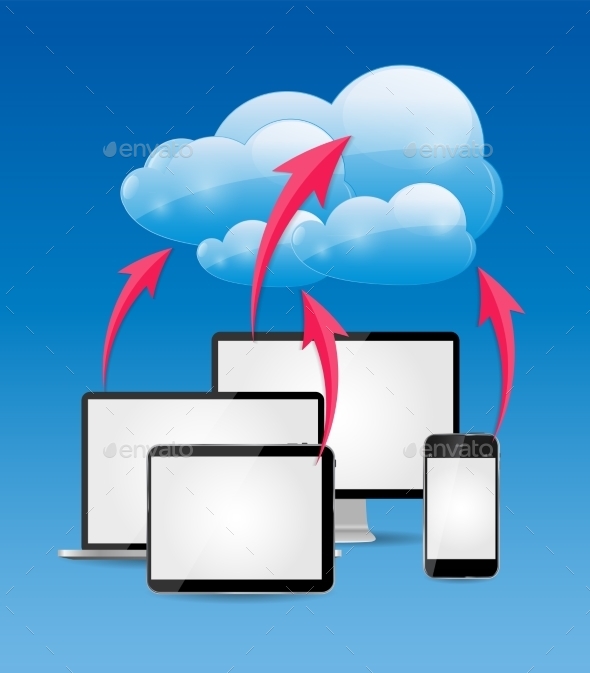 Cloud Computing Business Concept Vector - Computers Technology