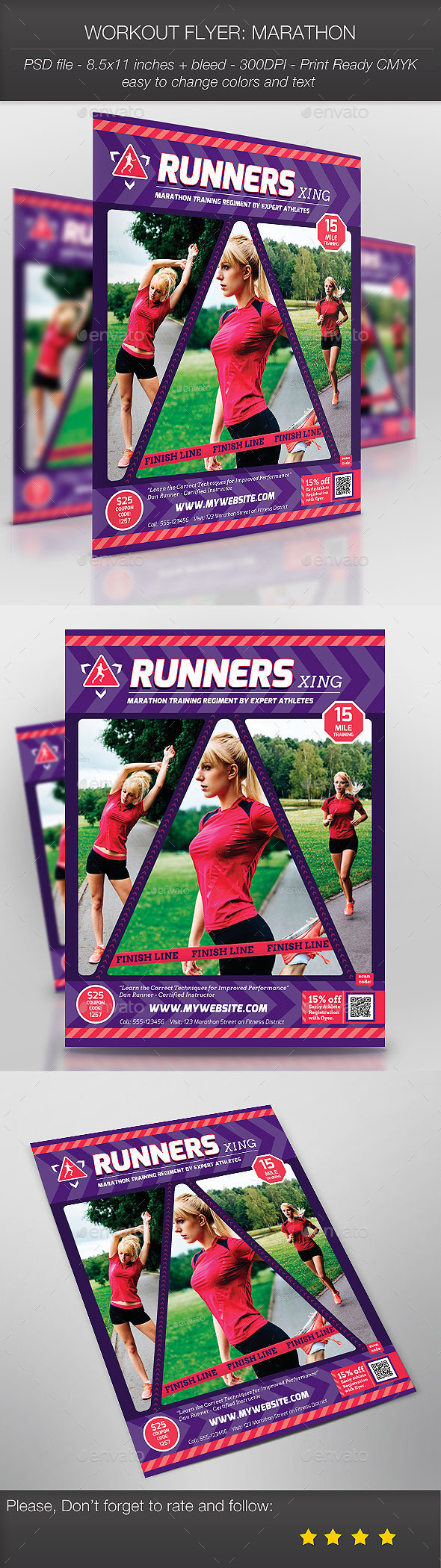 Workout Flyer: Marathon - Sports Events