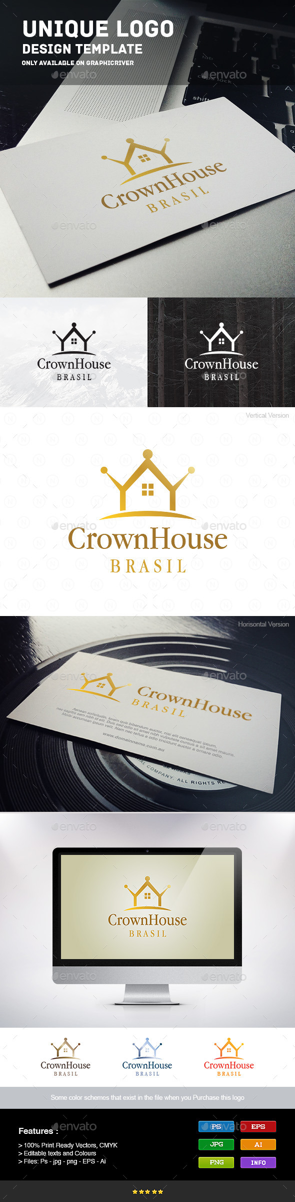 Crown Home - Crests Logo Templates