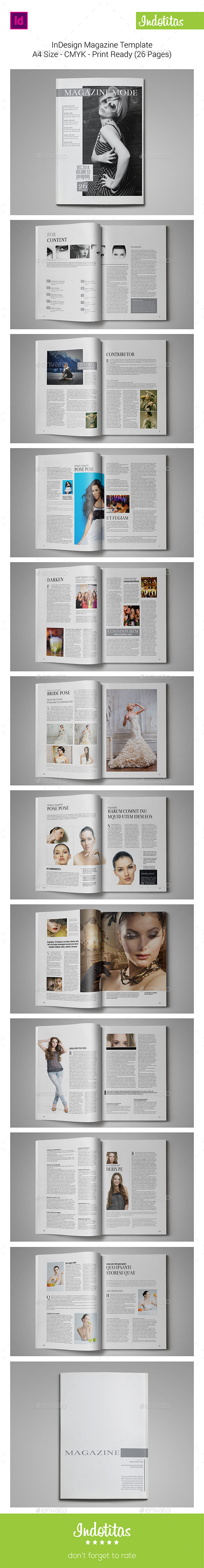 InDesign Magazine Template - Magazines Print Templates