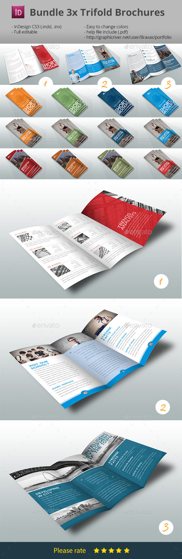 Bundle Trifold Brochure Multicolor - Informational Brochures