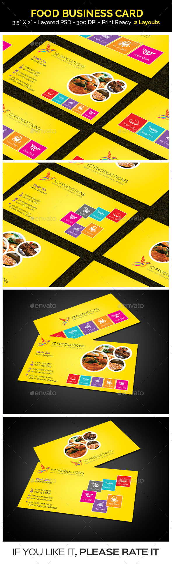 Food Business Card - Industry Specific Business Cards