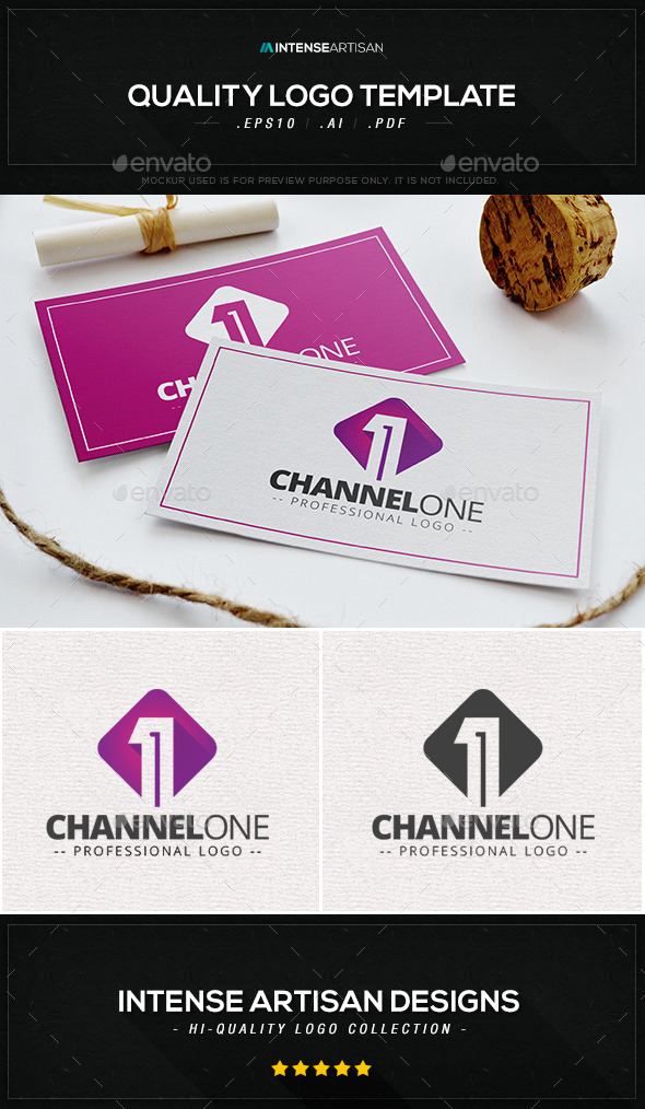 Channel One V.3 Logo Template - Numbers Logo Templates
