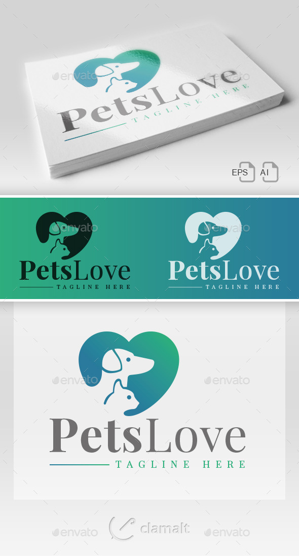 Pets Love - Logo - Animals Logo Templates