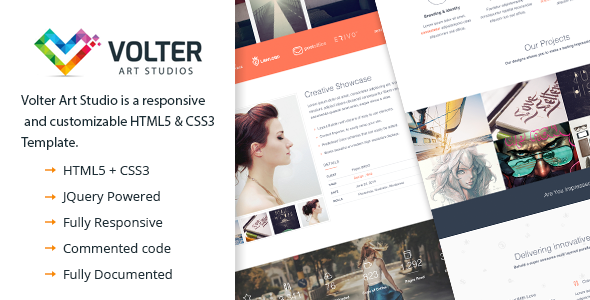 Volter Art Studio | Responsive One Page HTML5 & CSS3