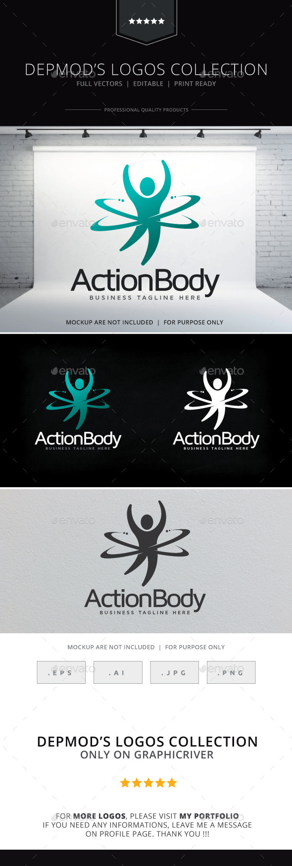 Action Body Logo - Humans Logo Templates