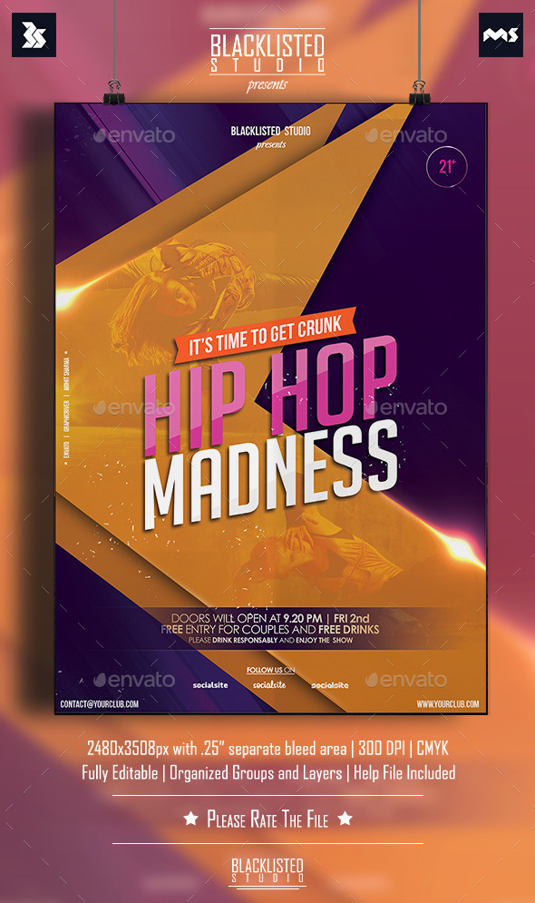 Hiphop Madness Flyer - Flyers Print Templates