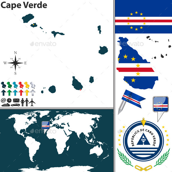 Map of Cape Verde - Travel Conceptual