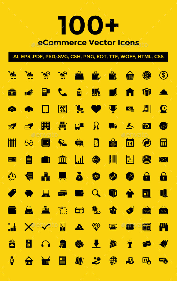 100+ eCommerce Vector Icons Pack - Web Icons