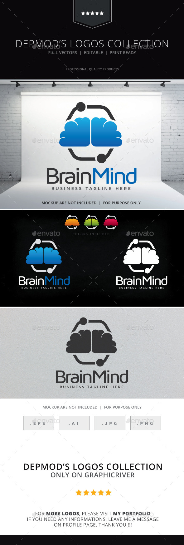 Brain Mind Logo - Symbols Logo Templates