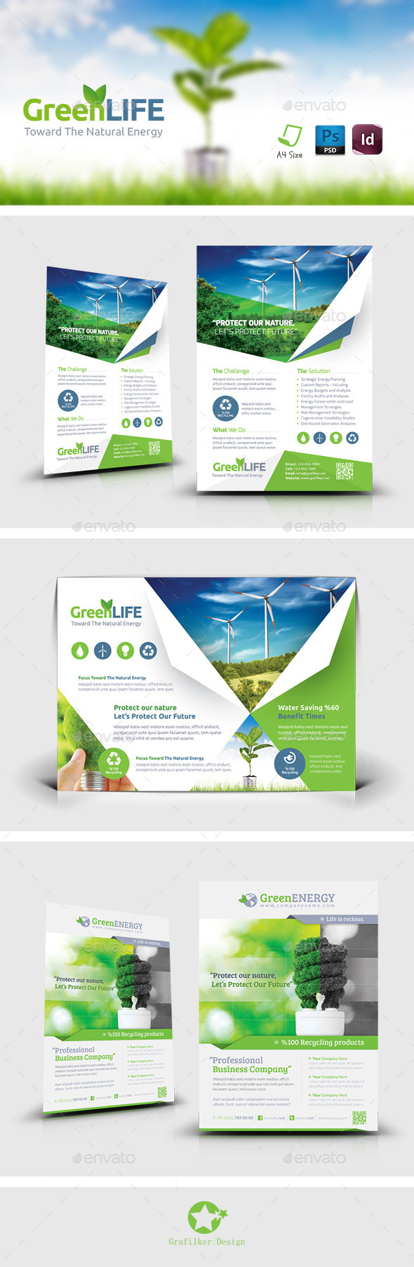 Green Energy Flyer Bundle Templates - Corporate Flyers