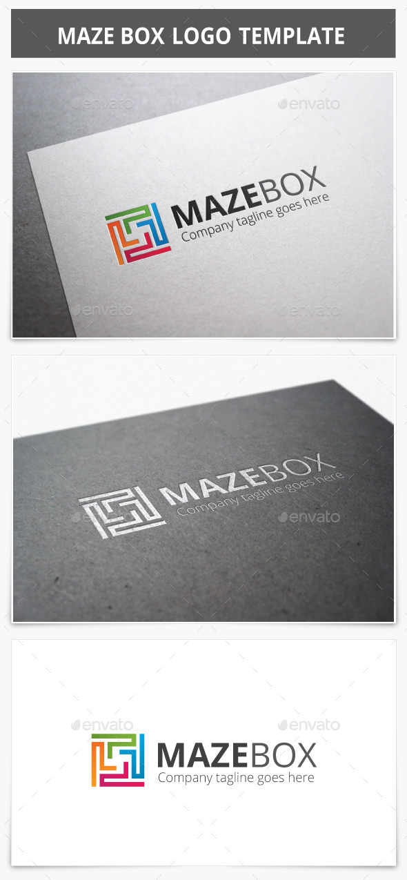 Maze Box Logo - Vector Abstract