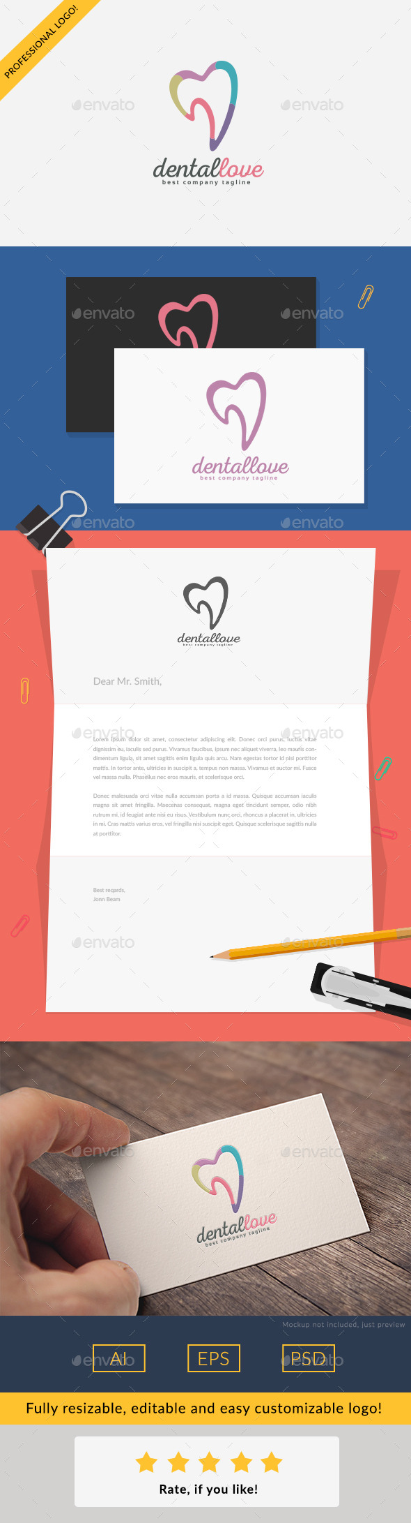 Dental Love - Objects Logo Templates