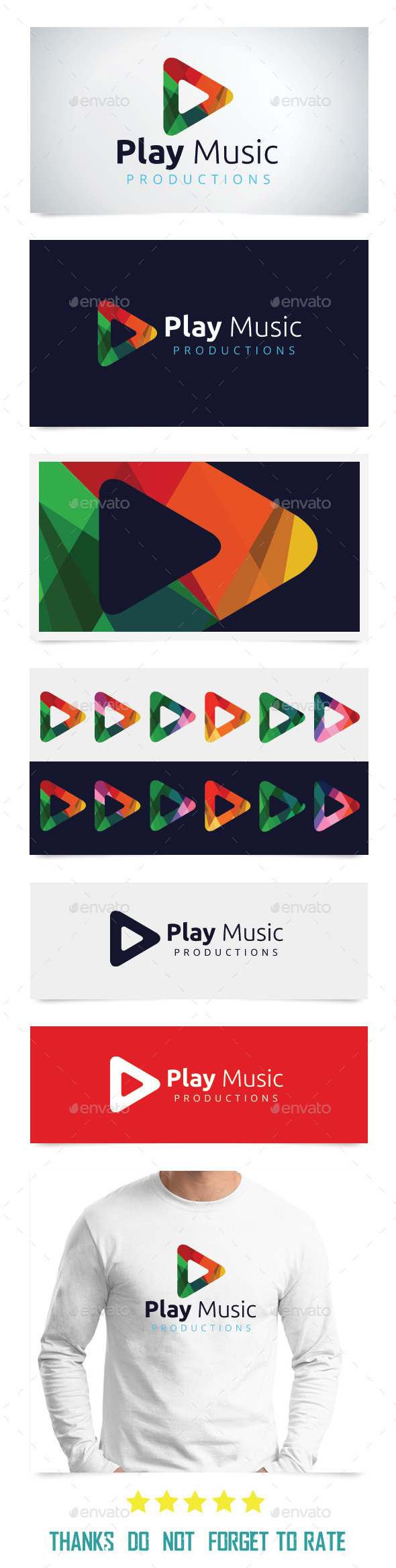 Play Music Logo Templates - Abstract Logo Templates