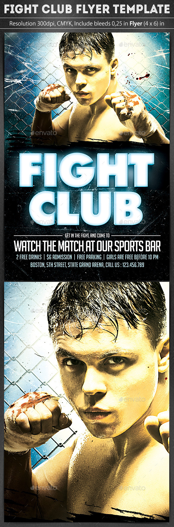 Fight Club Flyer Template - Sports Events