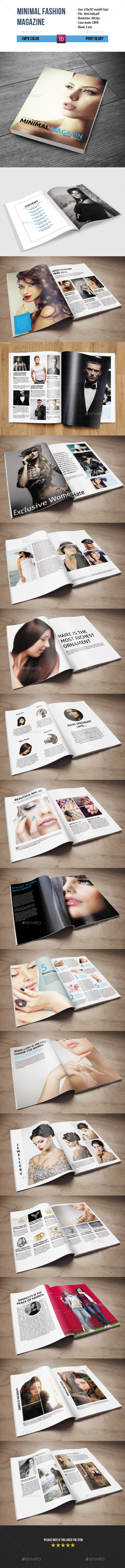 Minimal Fashion Magazine Template-34 Pages - Magazines Print Templates