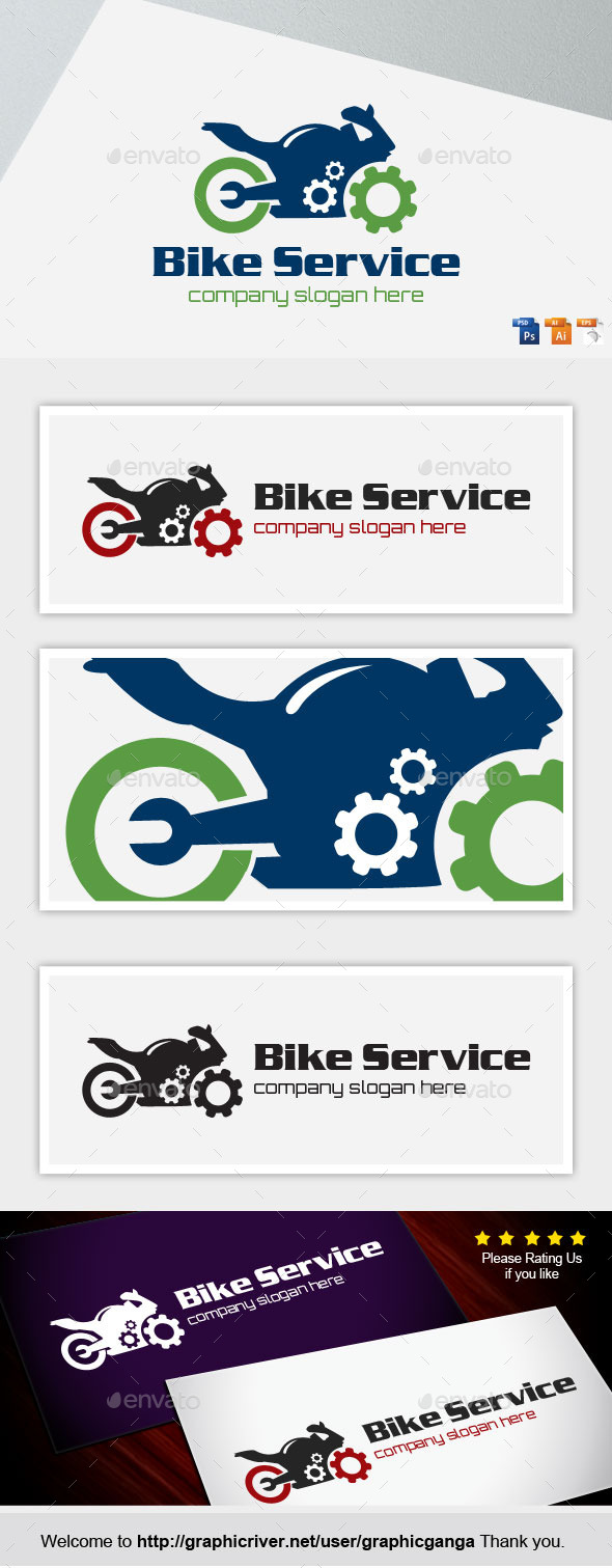 Bike Service - Abstract Logo Templates